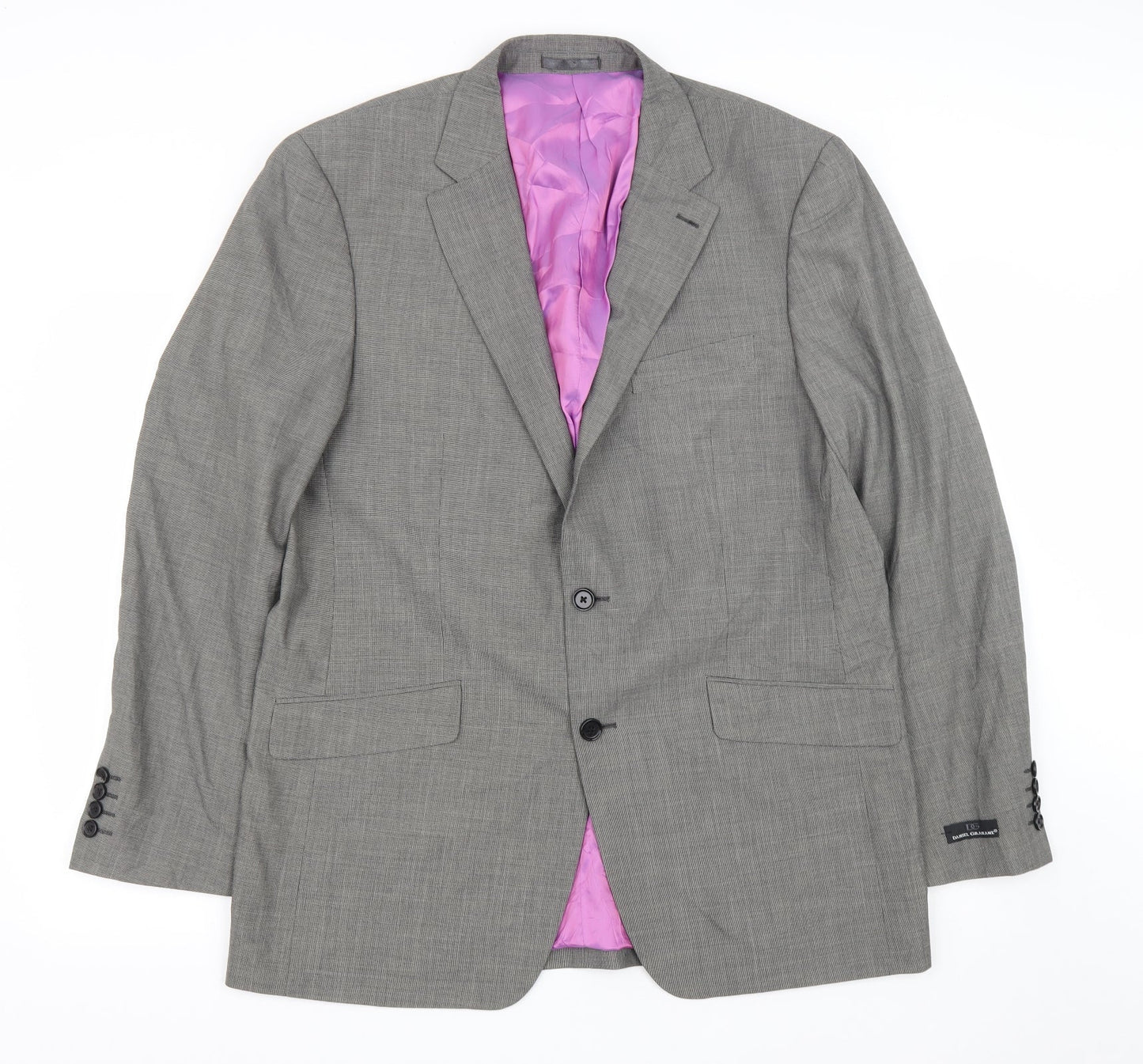 Daniel Grahame Mens Green  Polyester Jacket Suit Jacket Size 44
