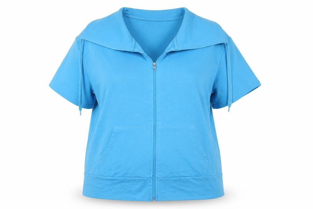 MXM Womens Blue  Cotton Full Zip Sweatshirt Size 2XL  Zip