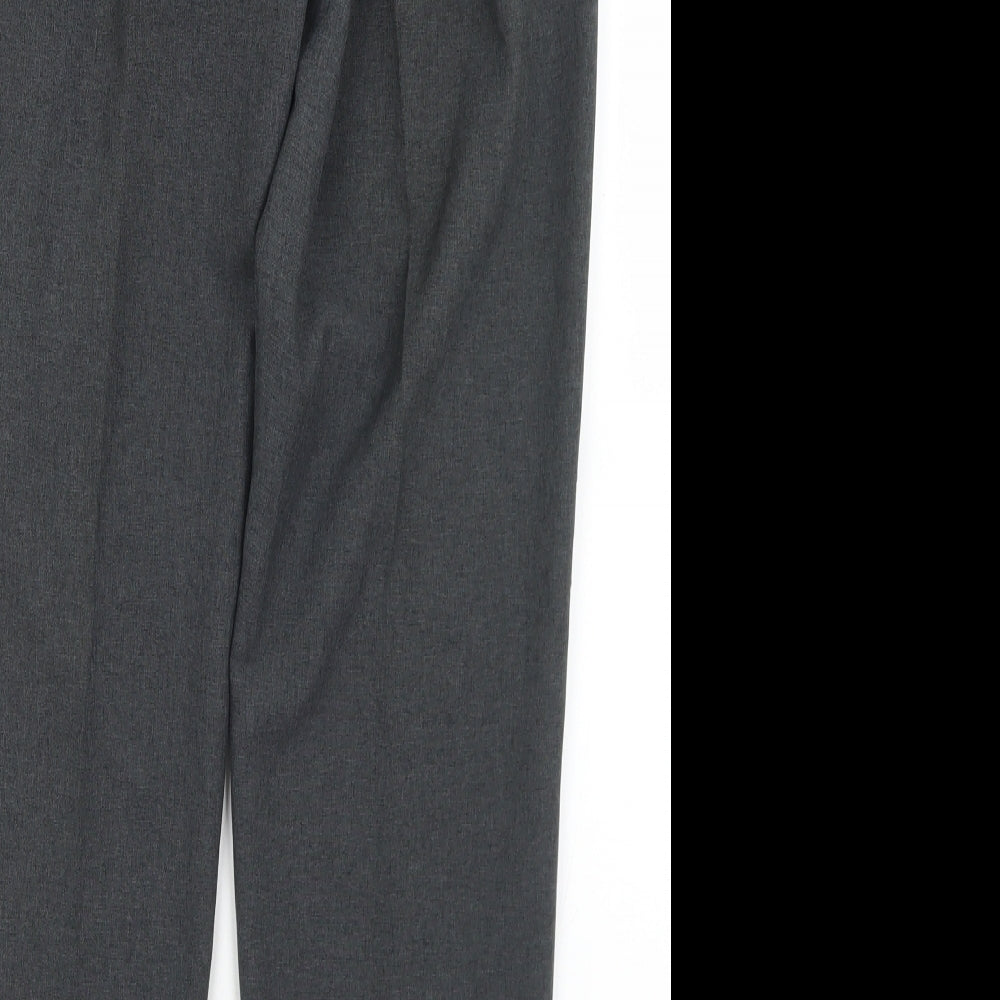 Mia Moda Womens Grey  Polyester Trousers  Size 12 L29 in Regular