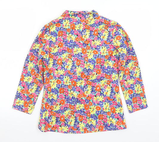 Signature Womens Multicoloured Floral  Jacket  Size 10  Button