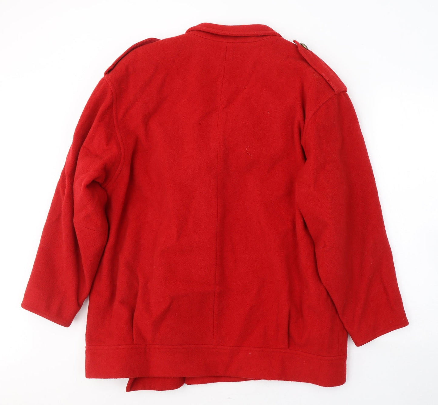 Preworn Womens Red   Pea Coat Coat Size 14  Button