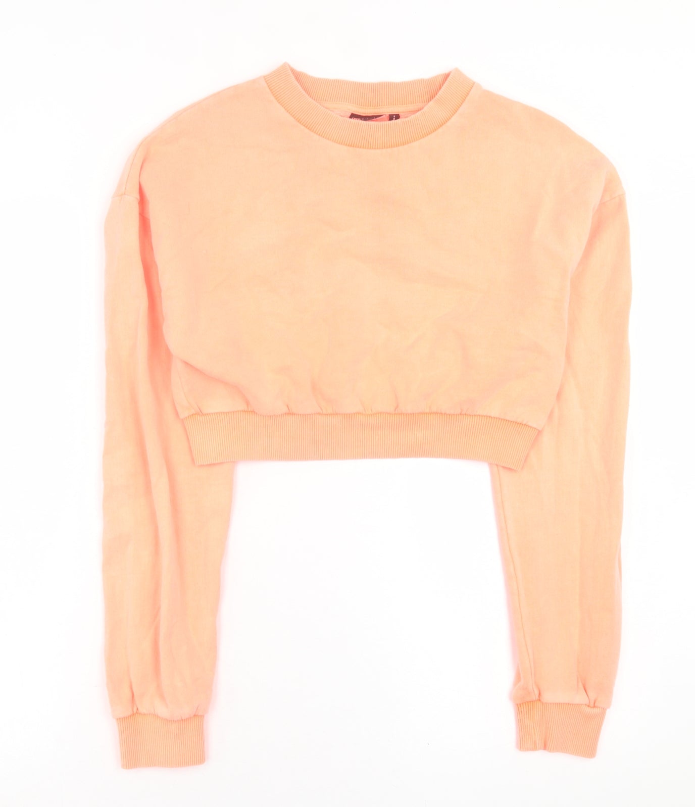 ASOS Womens Pink  Cotton Pullover Sweatshirt Size 10  Pullover - cropped