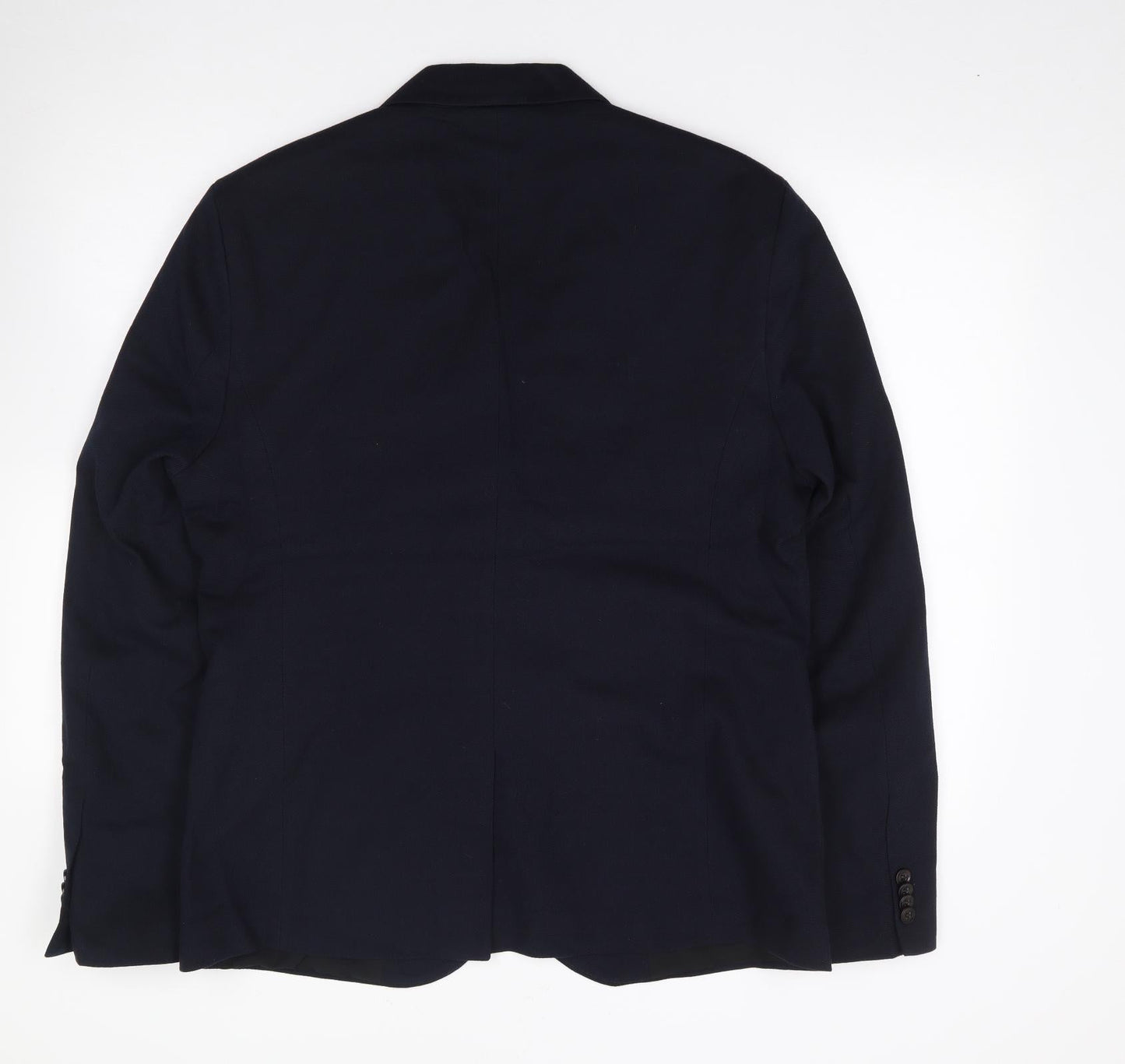 Zara Mens Blue  Polyester Jacket Suit Jacket Size XL
