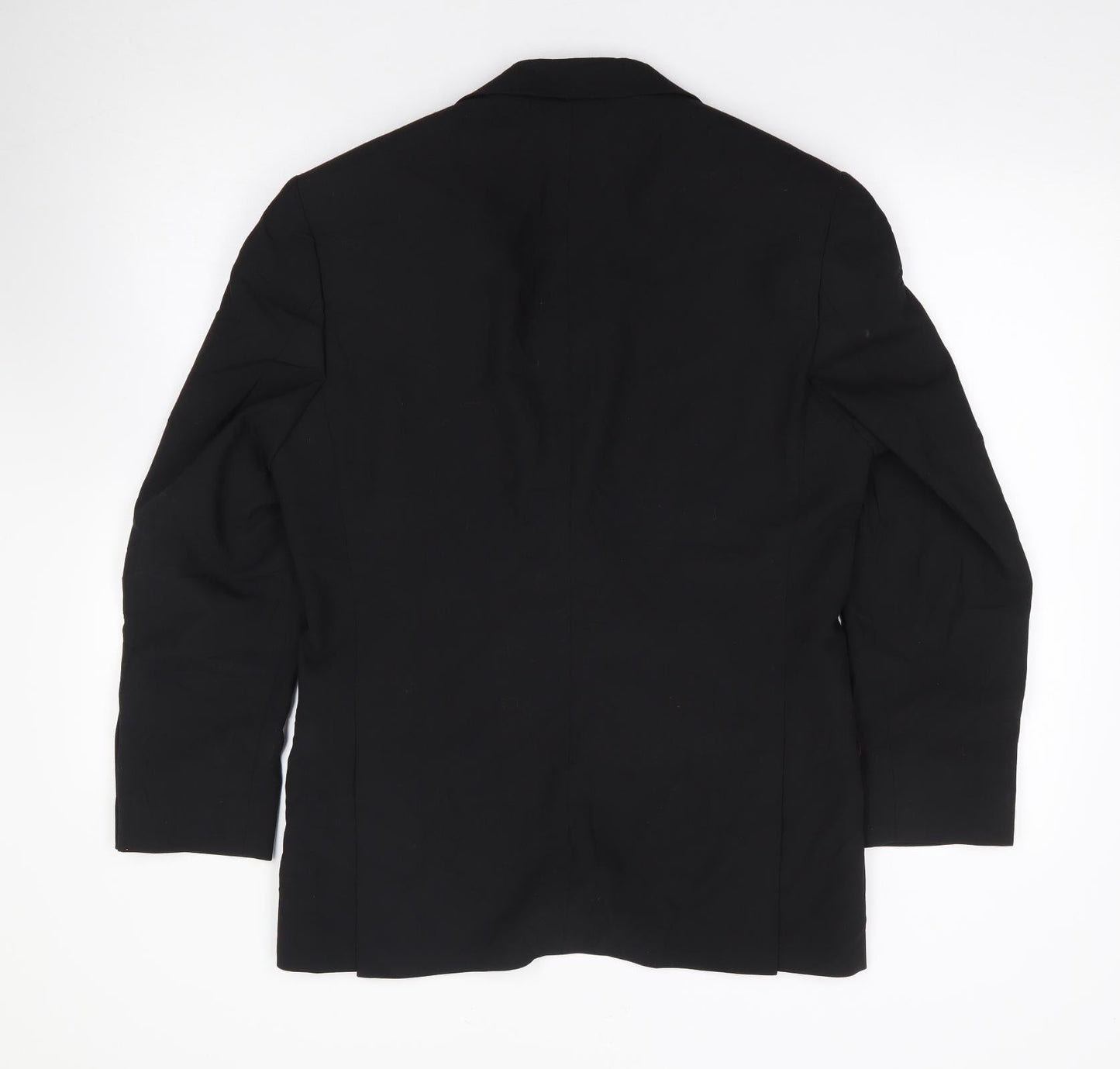 Tom English Mens Black  Polyester Jacket Suit Jacket Size 36