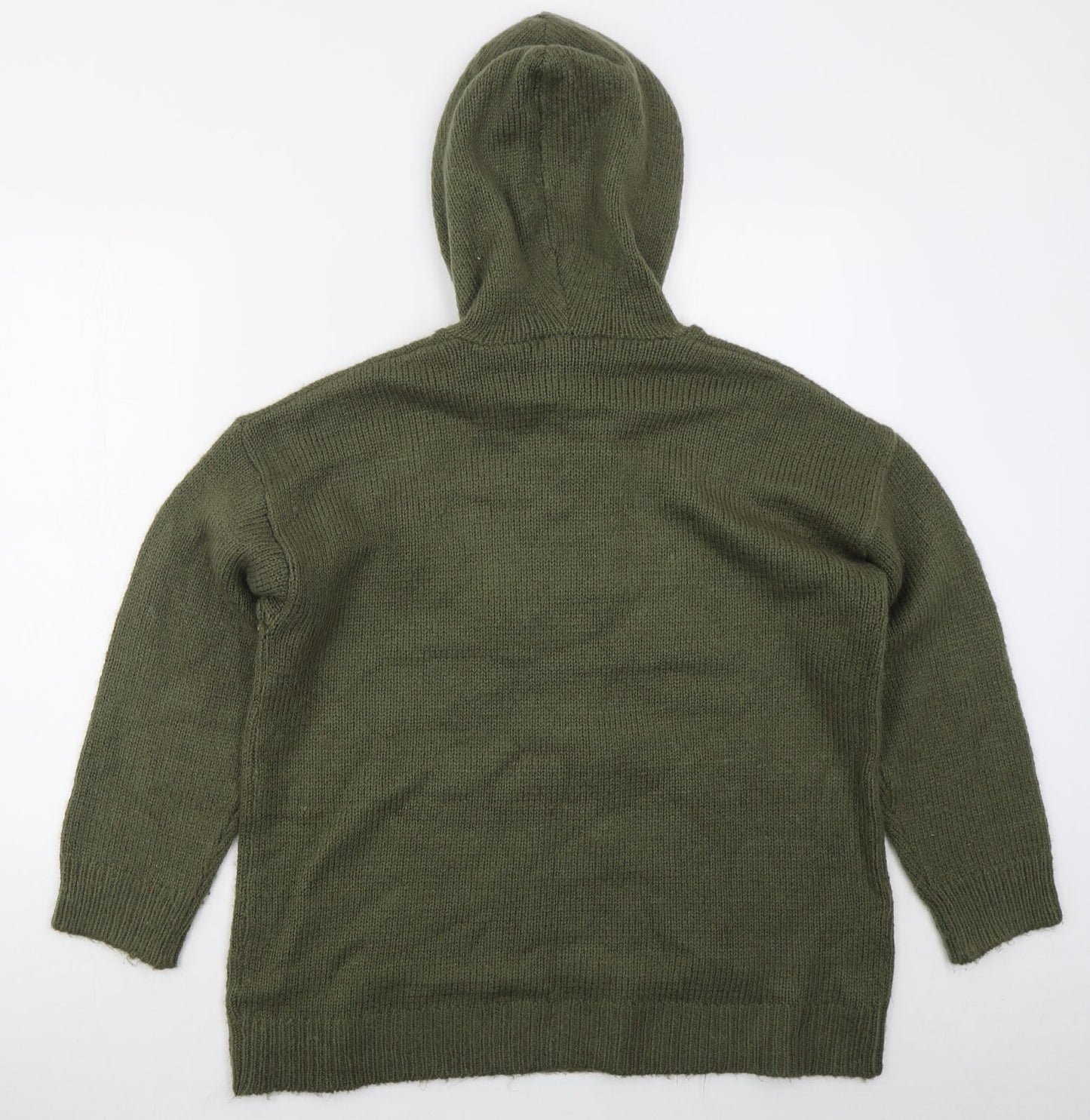 Pep&co Womens Green  Acrylic Pullover Hoodie Size 12  Pullover