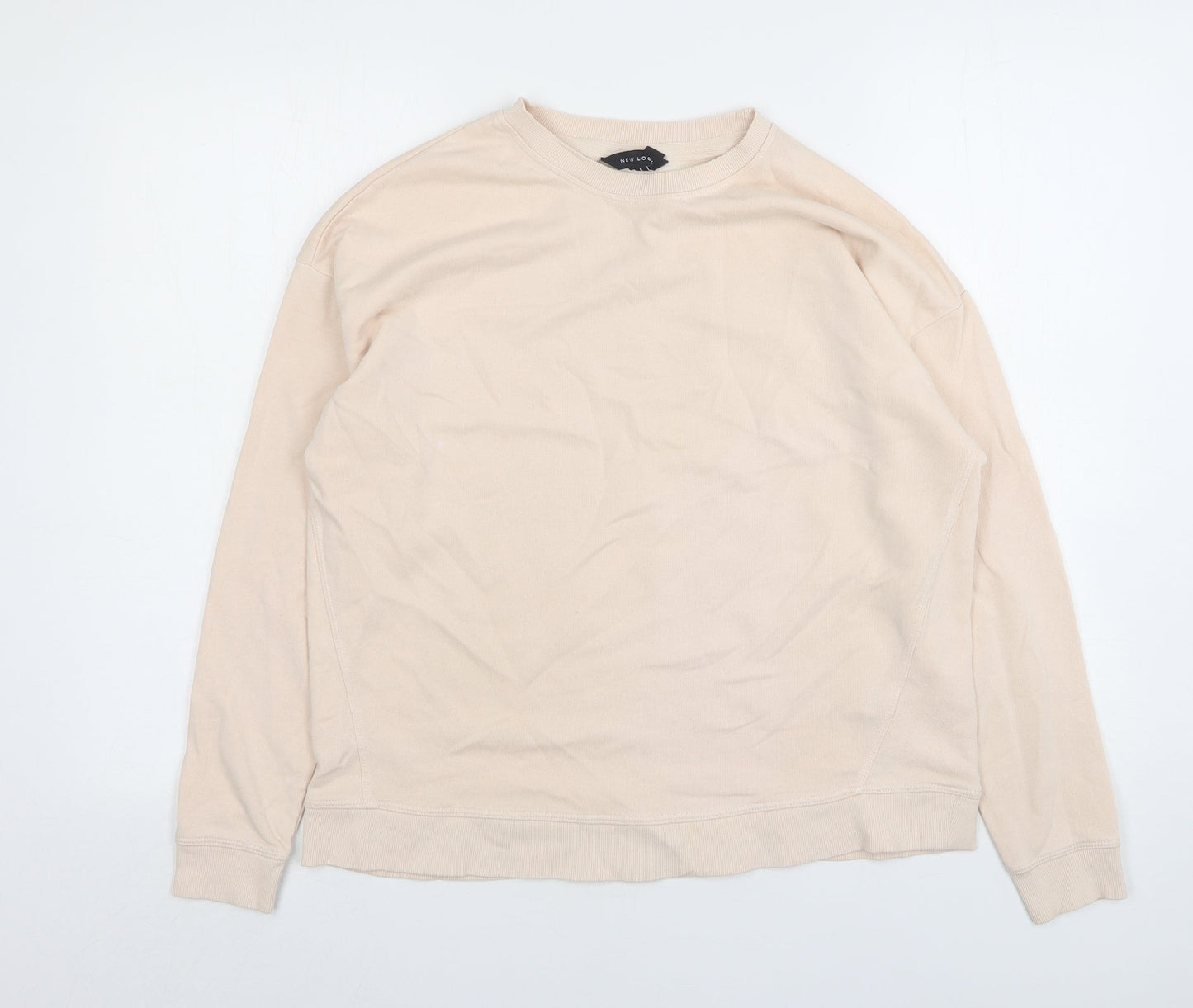 New Look Womens Pink  Cotton Pullover Sweatshirt Size S