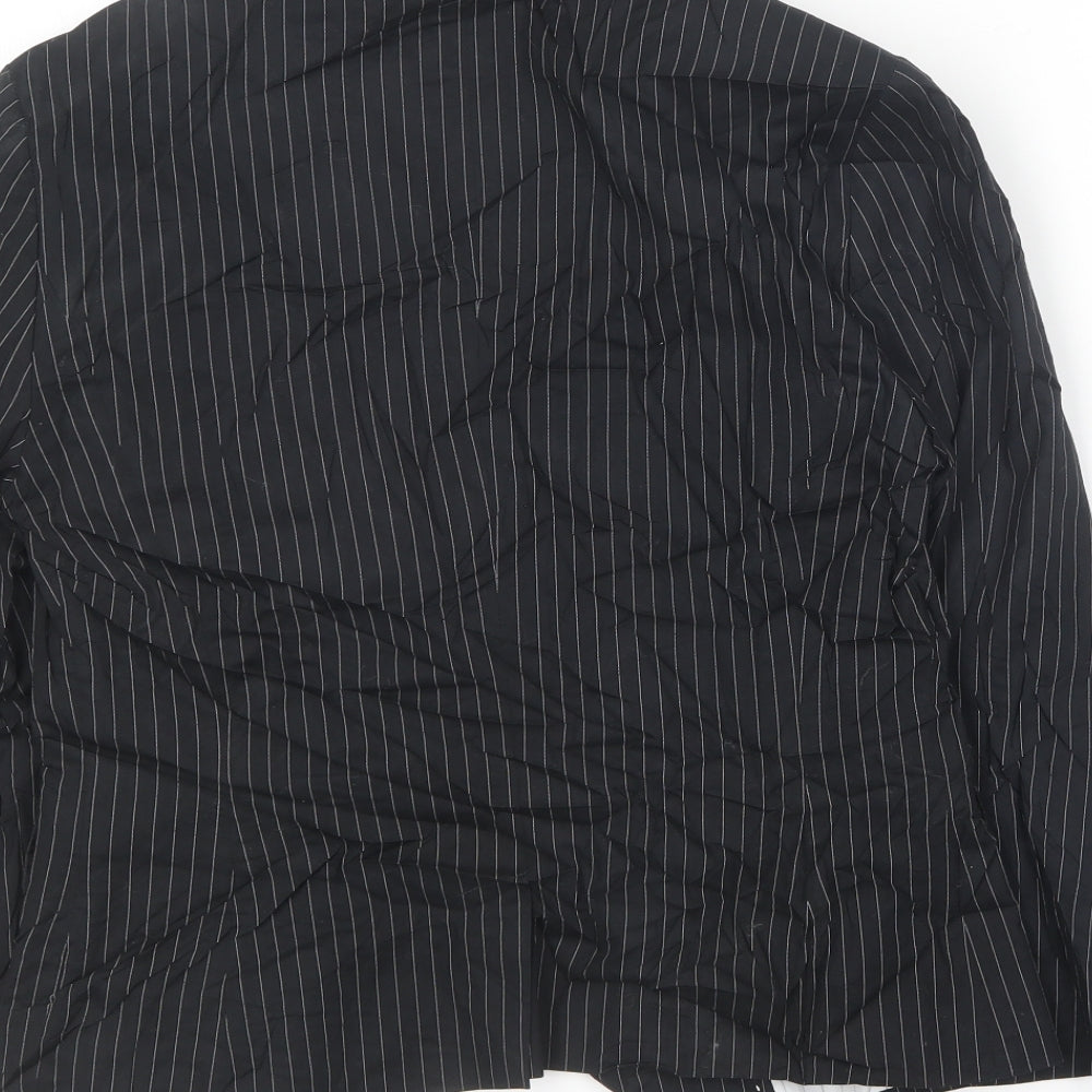 Marks and Spencer Womens Black Striped  Jacket Blazer Size 10