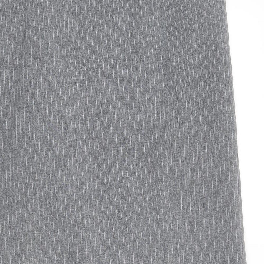 St Bernard  Womens Grey Striped Polyester Straight & Pencil Skirt Size 12