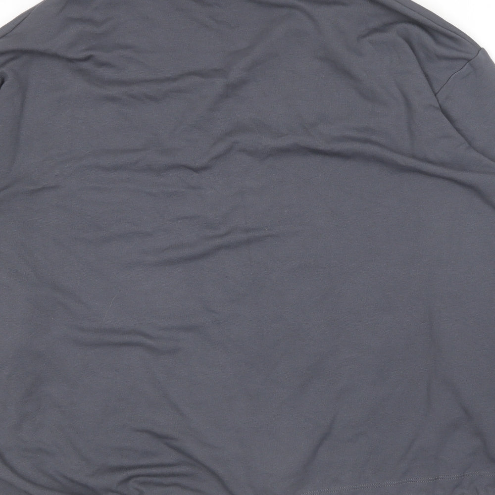 Gallery Womens Grey Crew Neck  Viscose Pullover Jumper Size L
