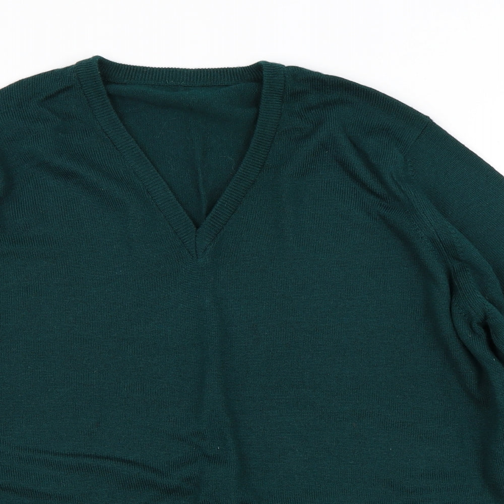 Preworn Mens Green  Polyester Pullover Sweatshirt Size S
