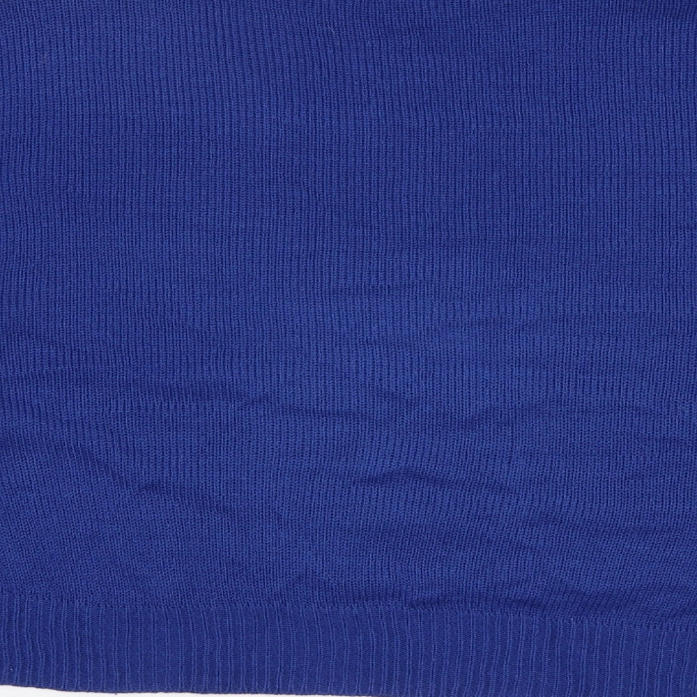 H&M Womens Blue Roll Neck  Acrylic Pullover Jumper Size M