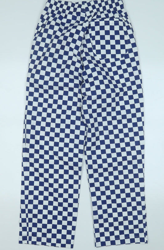 whites Womens Blue Check Polyester Trousers  Size 30 in L32 in Regular