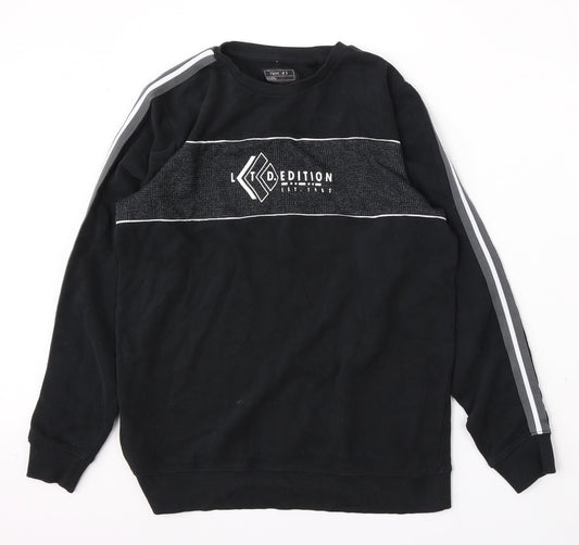 NEXT Boys Black  Cotton Pullover Sweatshirt Size 14 Years