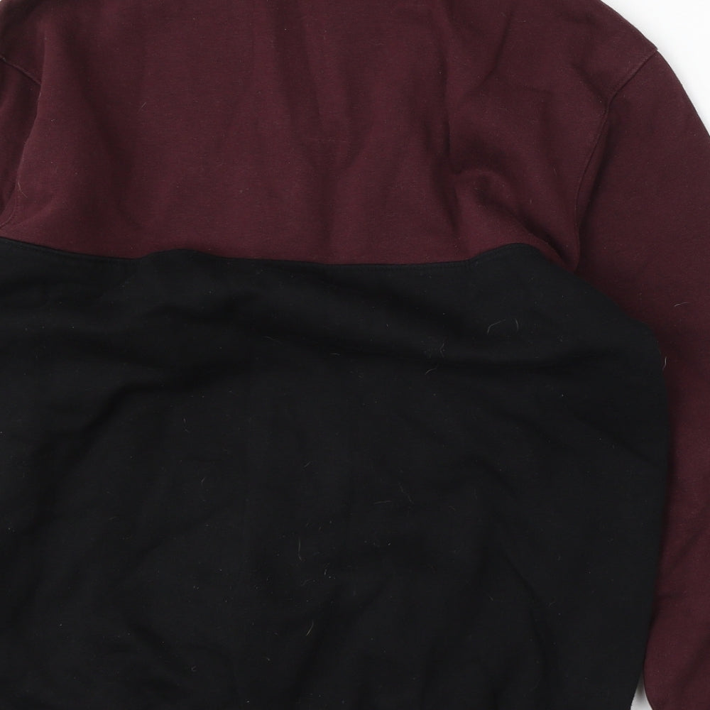 Divided by H&M Mens Red  Cotton Pullover Sweatshirt Size M