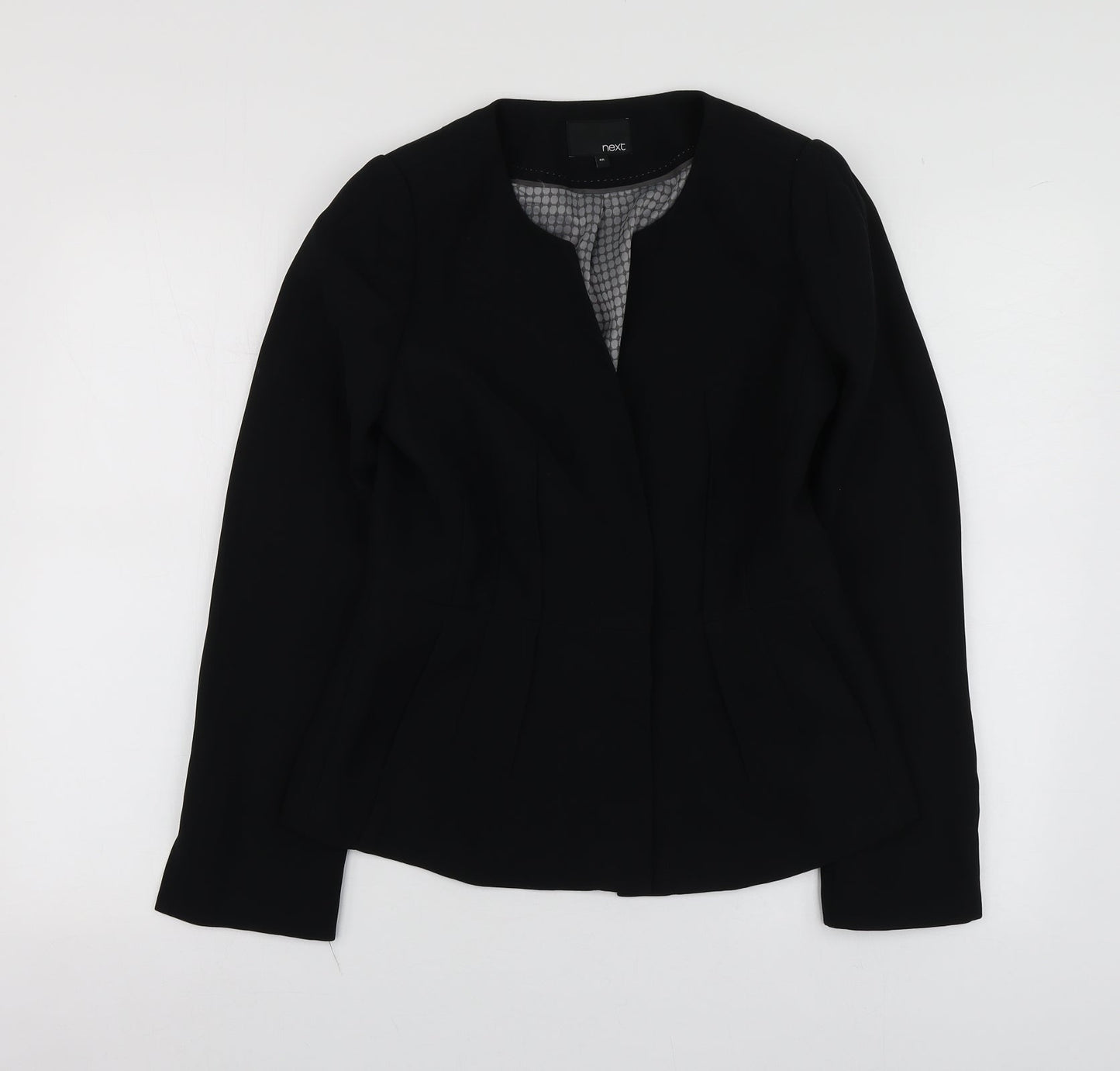 NEXT Womens Black  Polyester Jacket Suit Jacket Size 8
