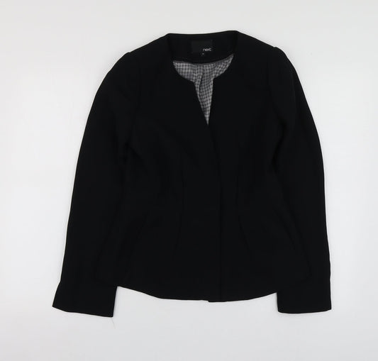 NEXT Womens Black  Polyester Jacket Suit Jacket Size 8