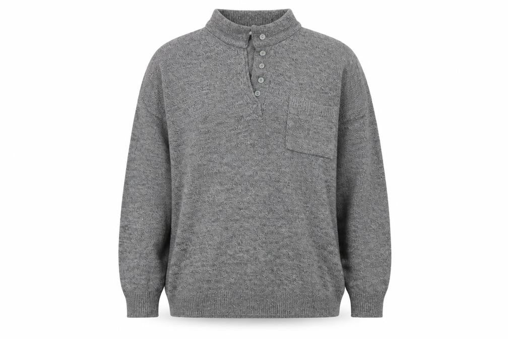 HARVEST MOON Womens Grey V-Neck  Acrylic Pullover Jumper Size 14