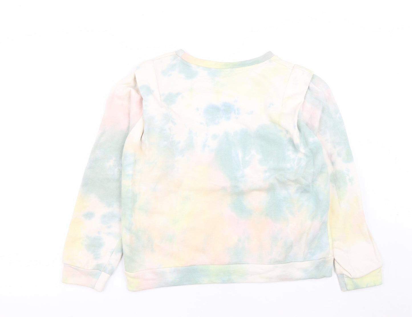 daphnea Womens Multicoloured Geometric Cotton Pullover Sweatshirt Size S