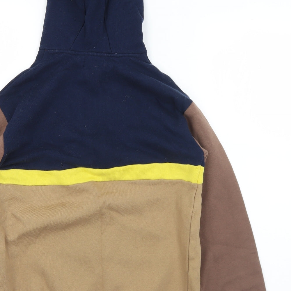 Leigh Tucker Mens Multicoloured  Cotton Pullover Hoodie Size XS