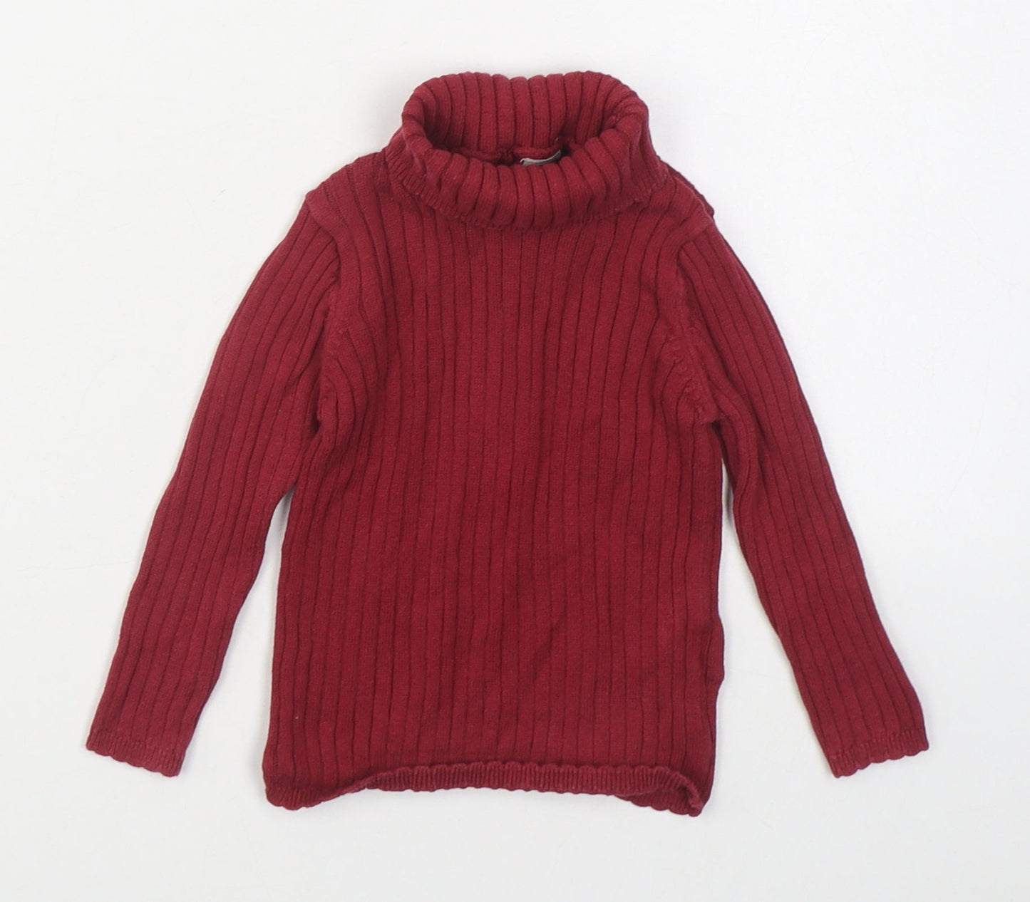 TU Girls Red  100% Cotton Pullover Jumper Size 9-12 Months  Pullover