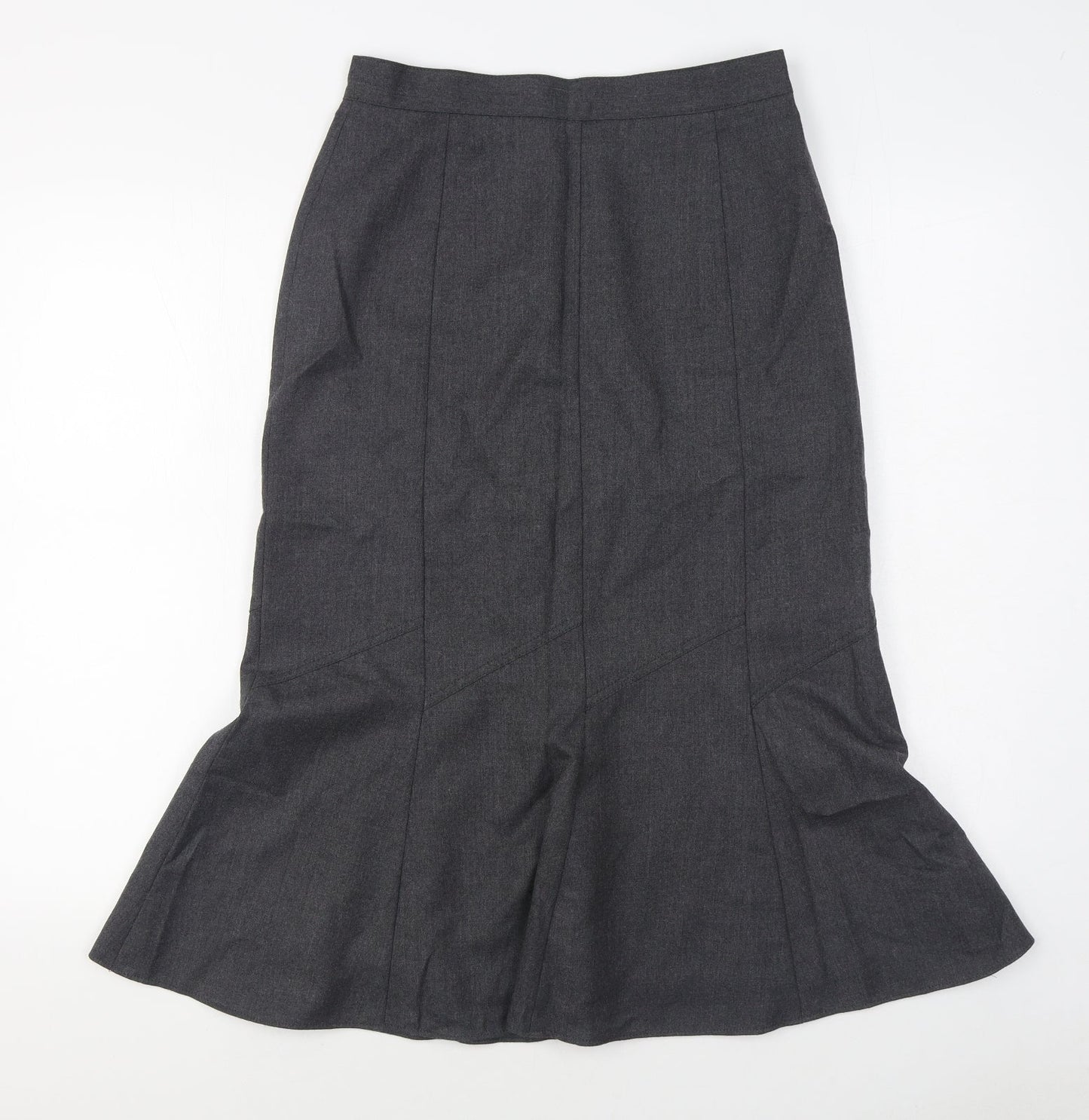 Marcona Womens Grey  Wool Trumpet Skirt Size 8   Zip