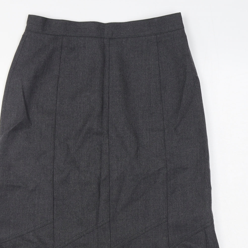 Marcona Womens Grey  Wool Trumpet Skirt Size 8   Zip
