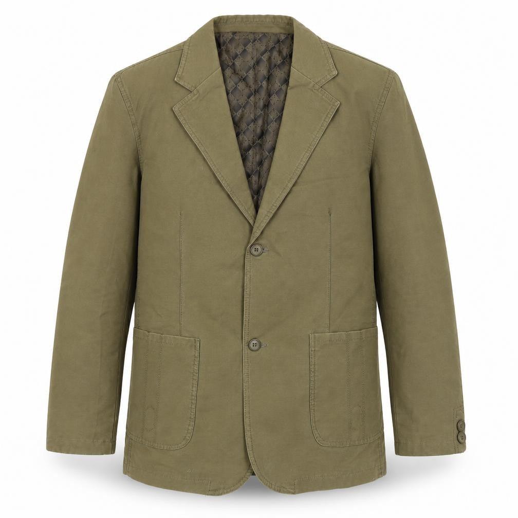 Oulaijie Mens Green  Polyester Jacket Suit Jacket Size 40