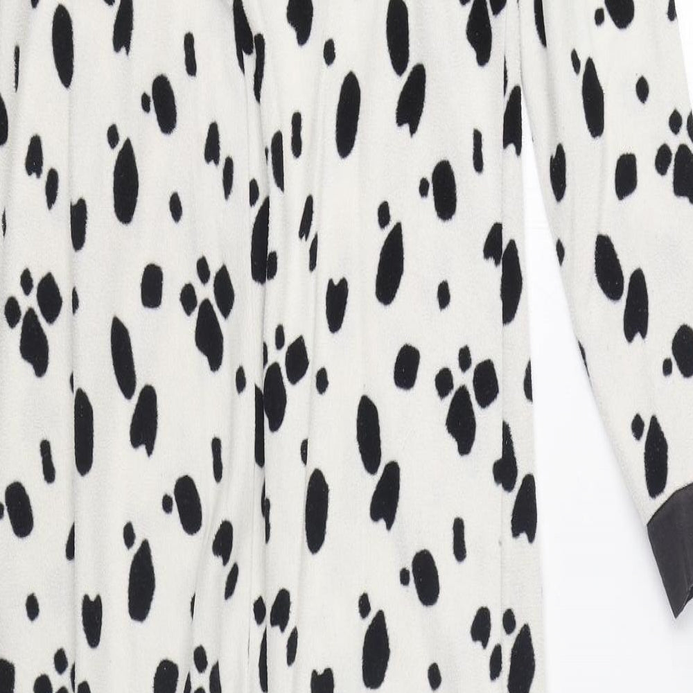 Topshop Womens White Animal Print Polyester Top One Piece Size XS  Zip