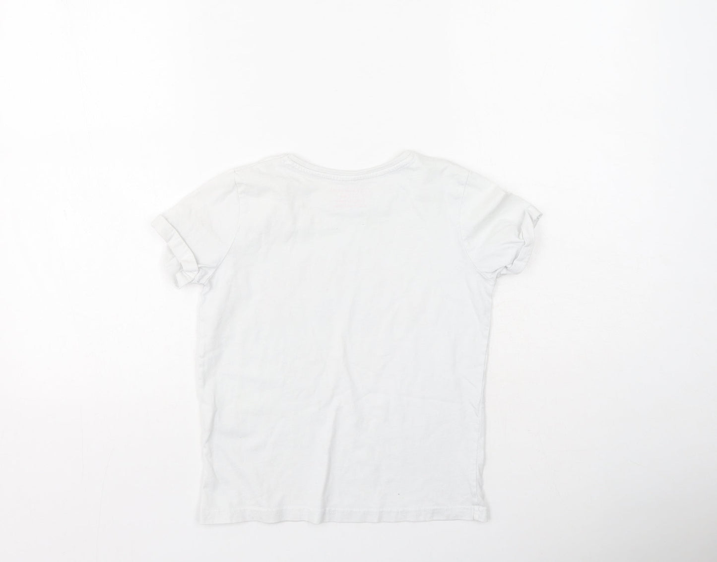 Primark Girls Multicoloured  Cotton Basic Casual Size 9-10 Years Round Neck
