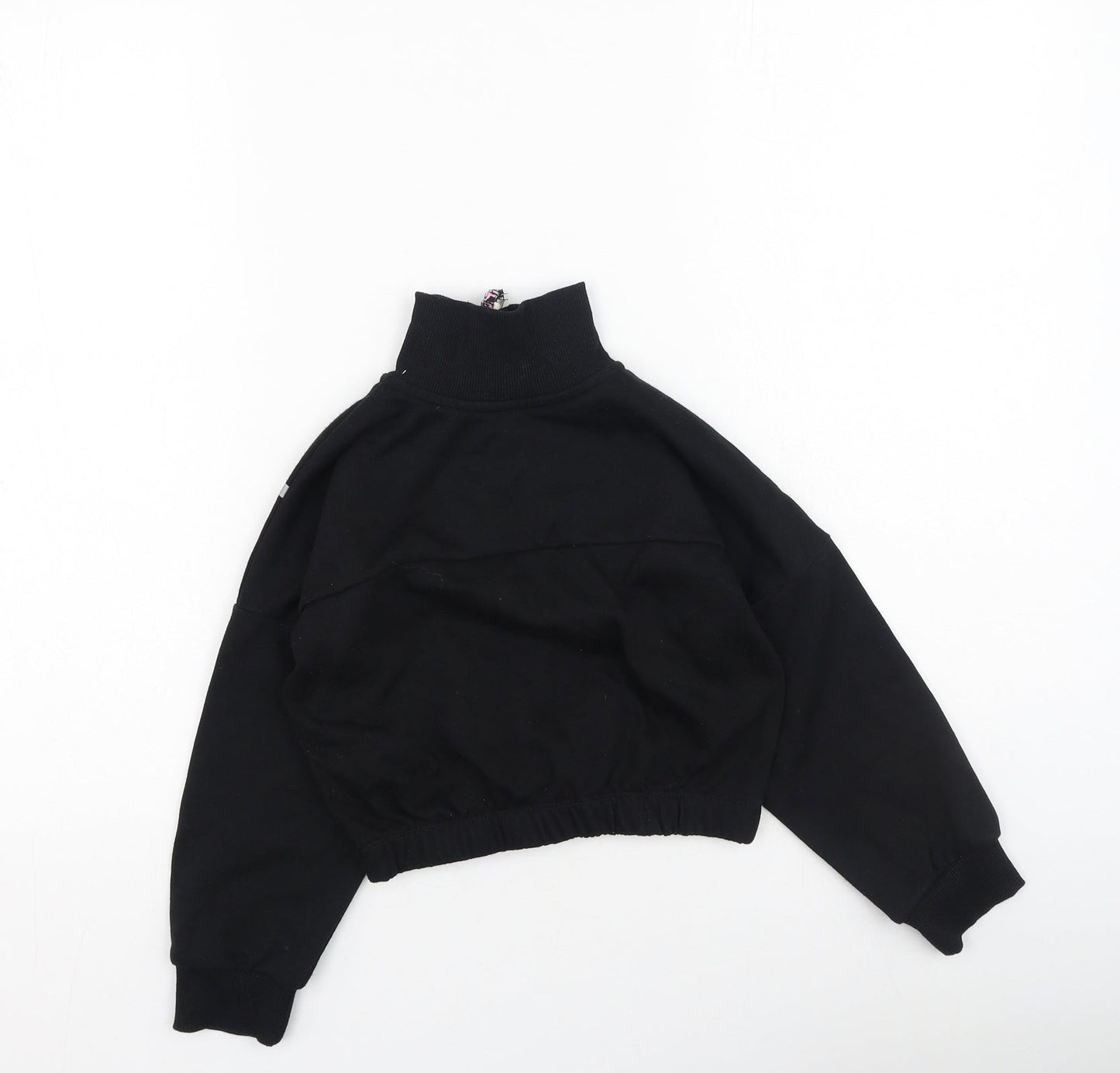 Primark Girls Black  Cotton Pullover Sweatshirt Size 7-8 Years