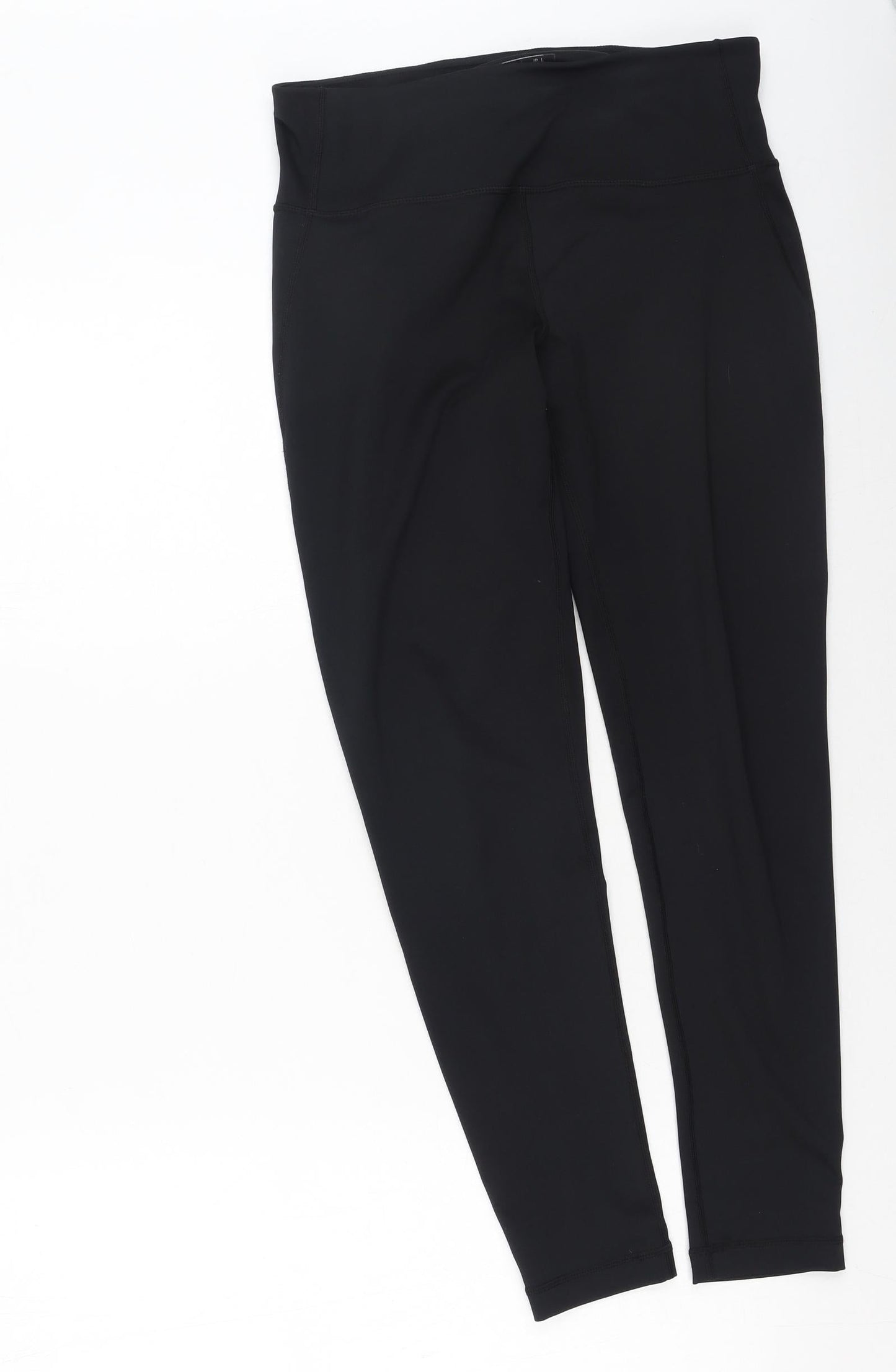 Lapasa Womens Black  Polyester Pedal Pusher Leggings Size M L26 in Regular