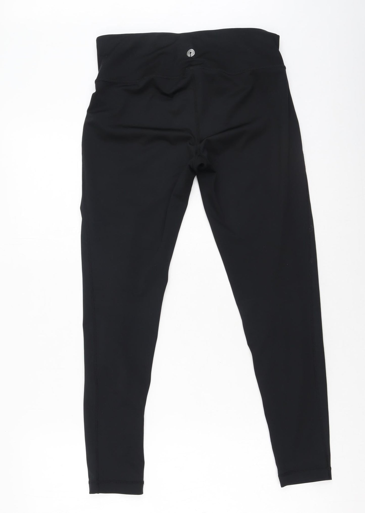 Lapasa Womens Black  Polyester Pedal Pusher Leggings Size M L26 in Regular