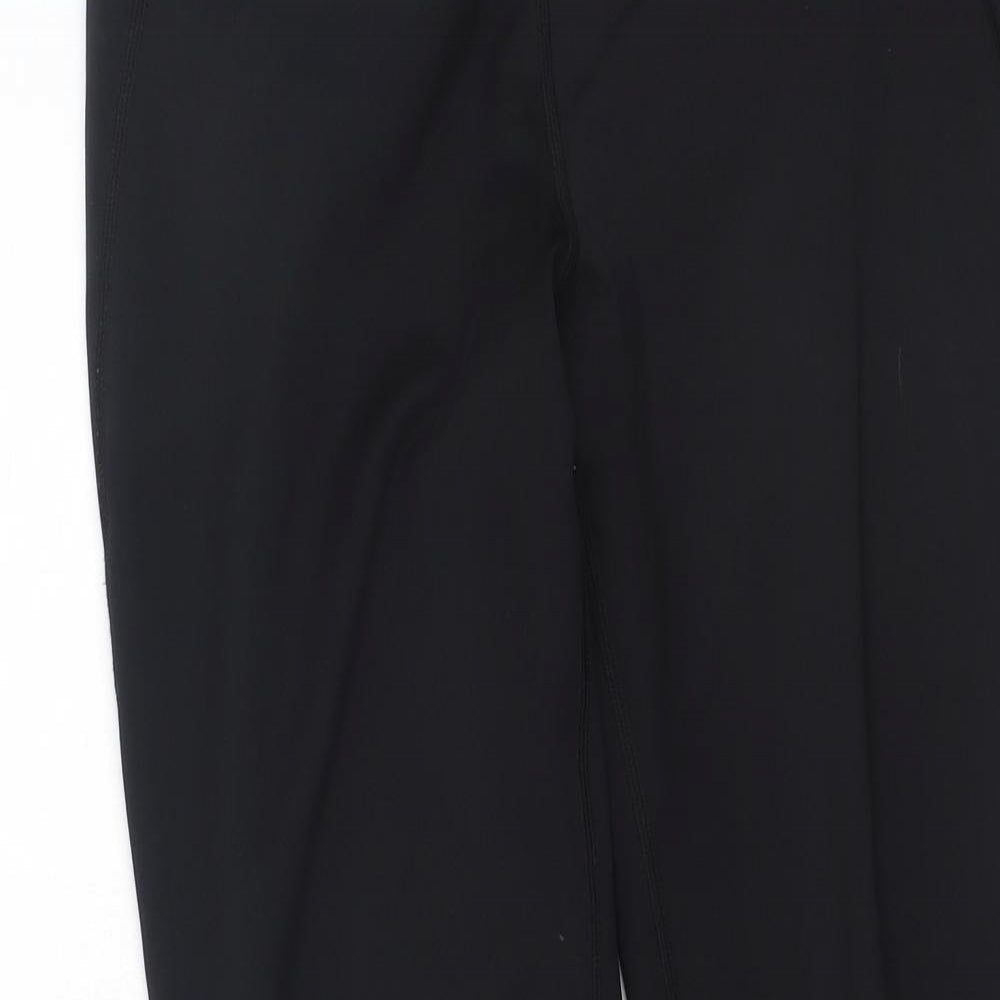 Lapasa Womens Black  Polyester Pedal Pusher Leggings Size M L26 in Regular