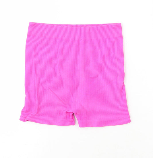 Dunnes  Womens Pink  Polyester Sweat Shorts Size XS L4 in Regular