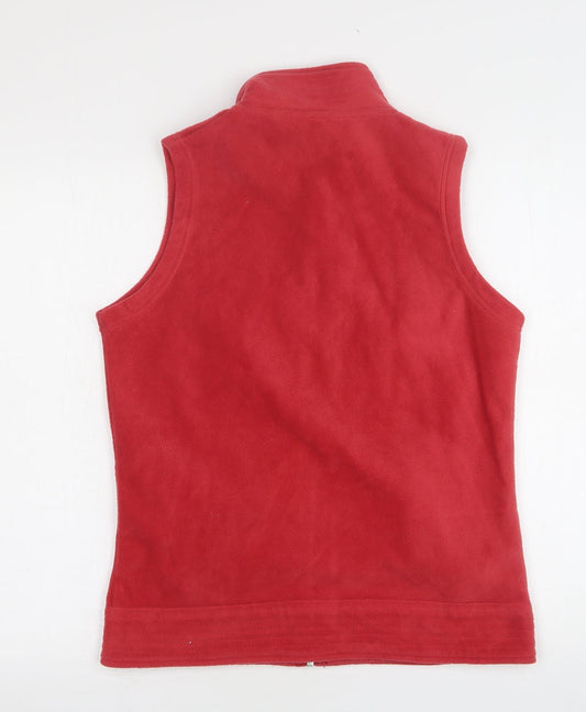 EWM Womens Red  Polyester Vest Sweatshirt Size 10