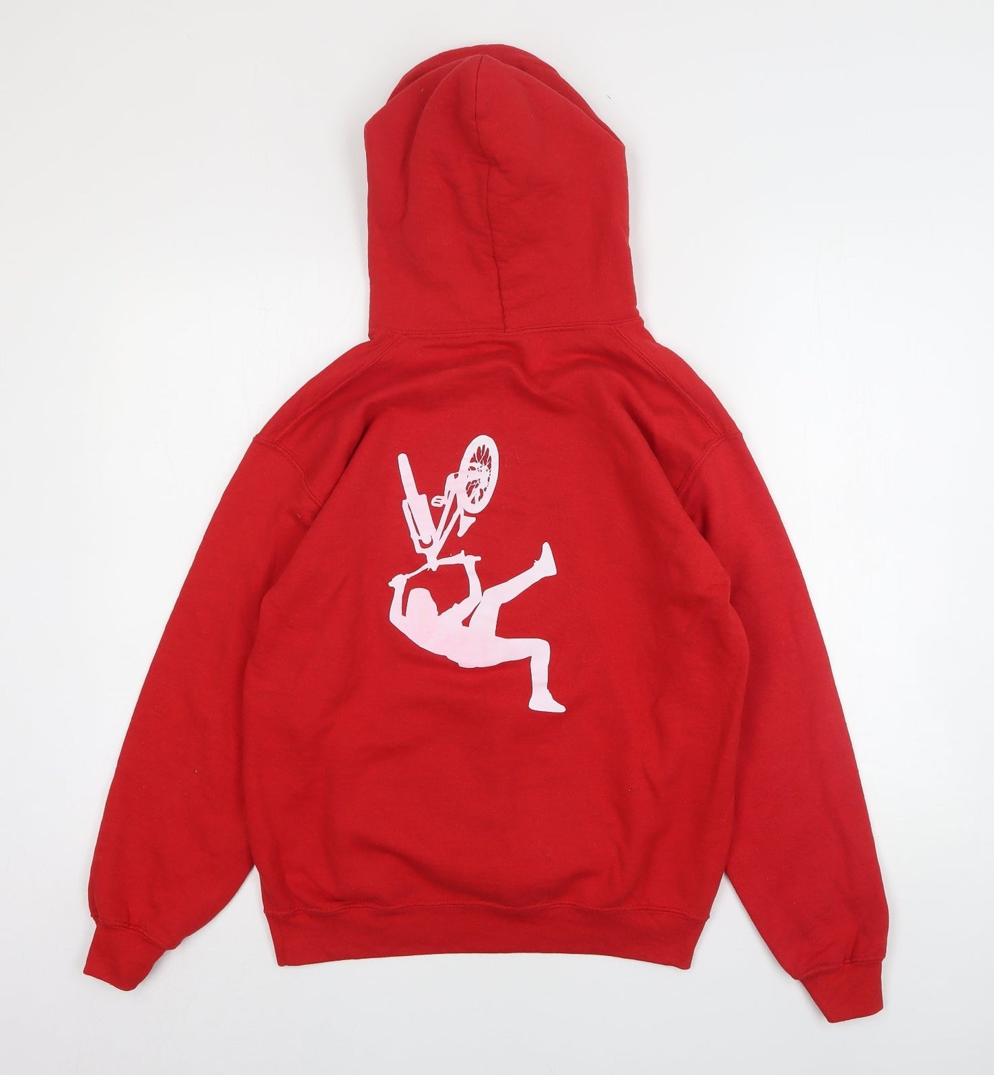 Gildan Mens Red  Cotton Pullover Hoodie Size S   - Deadpool