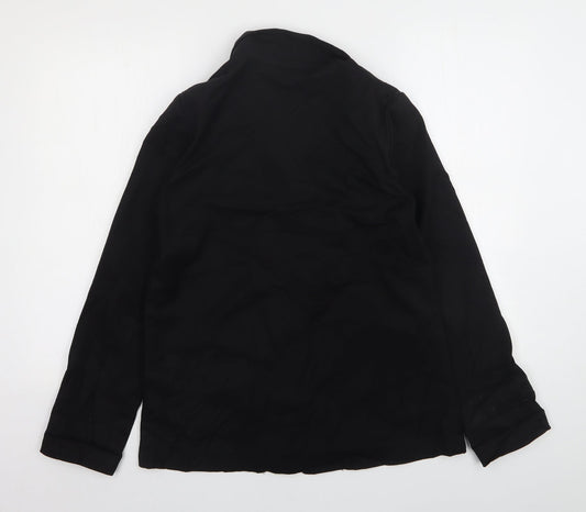 H&M Womens Black  Polyester Jacket Suit Jacket Size 14