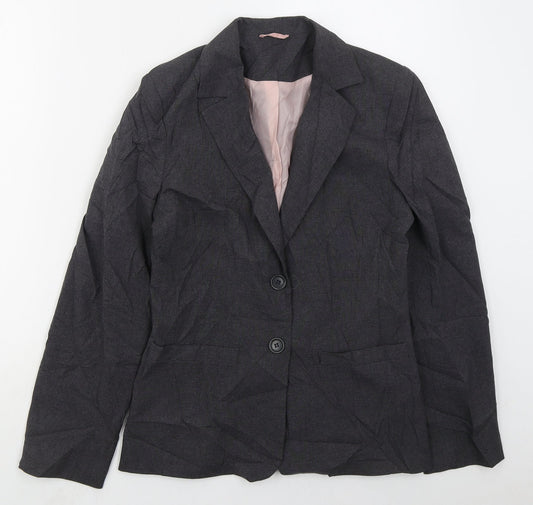 New Look Womens Grey  Polyester Jacket Suit Jacket Size 10