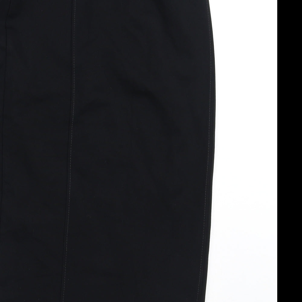Preworn Womens Black  Polyester Straight & Pencil Skirt Size 30 in
