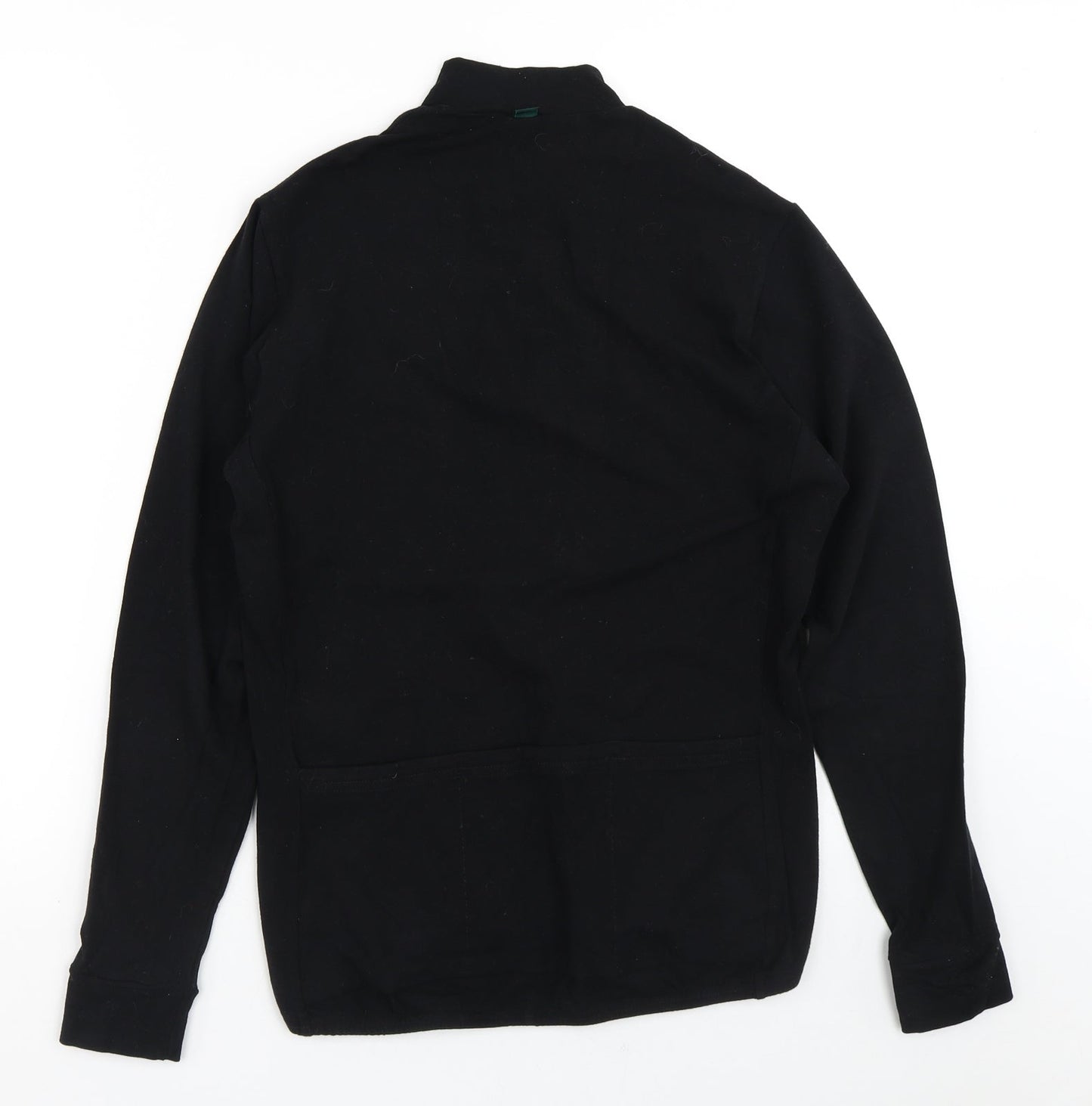 Dupont Womens Black  Cotton Pullover Sweatshirt Size S