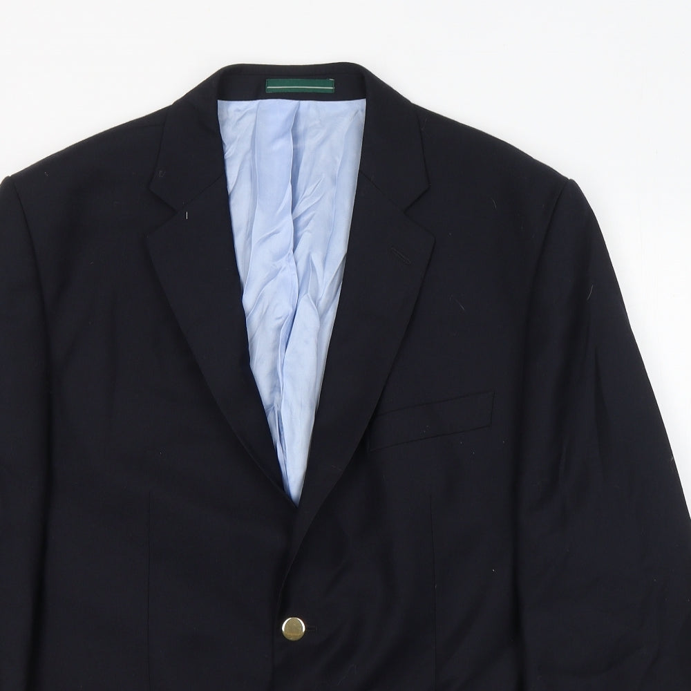 Greenwoods Mens Blue  Polyester Jacket Suit Jacket Size 44