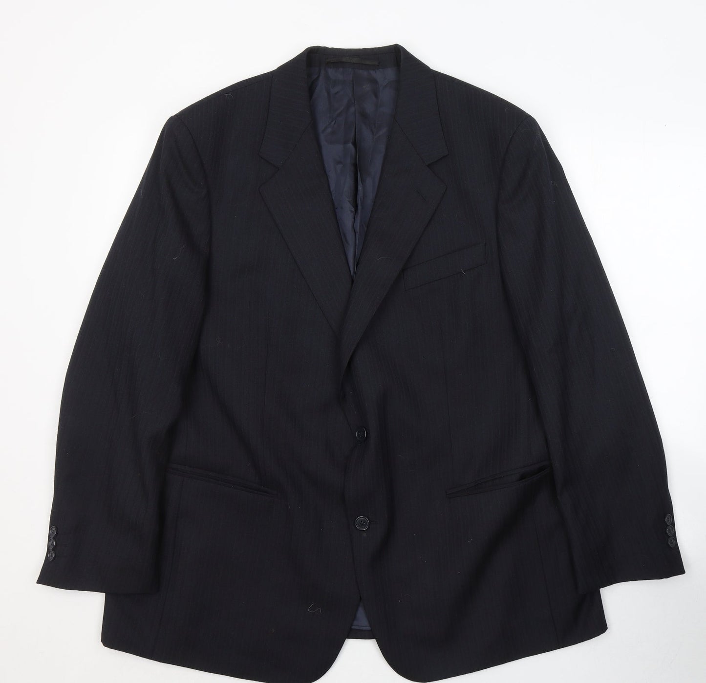 Wellington Mens Black  Polyester Jacket Suit Jacket Size 44