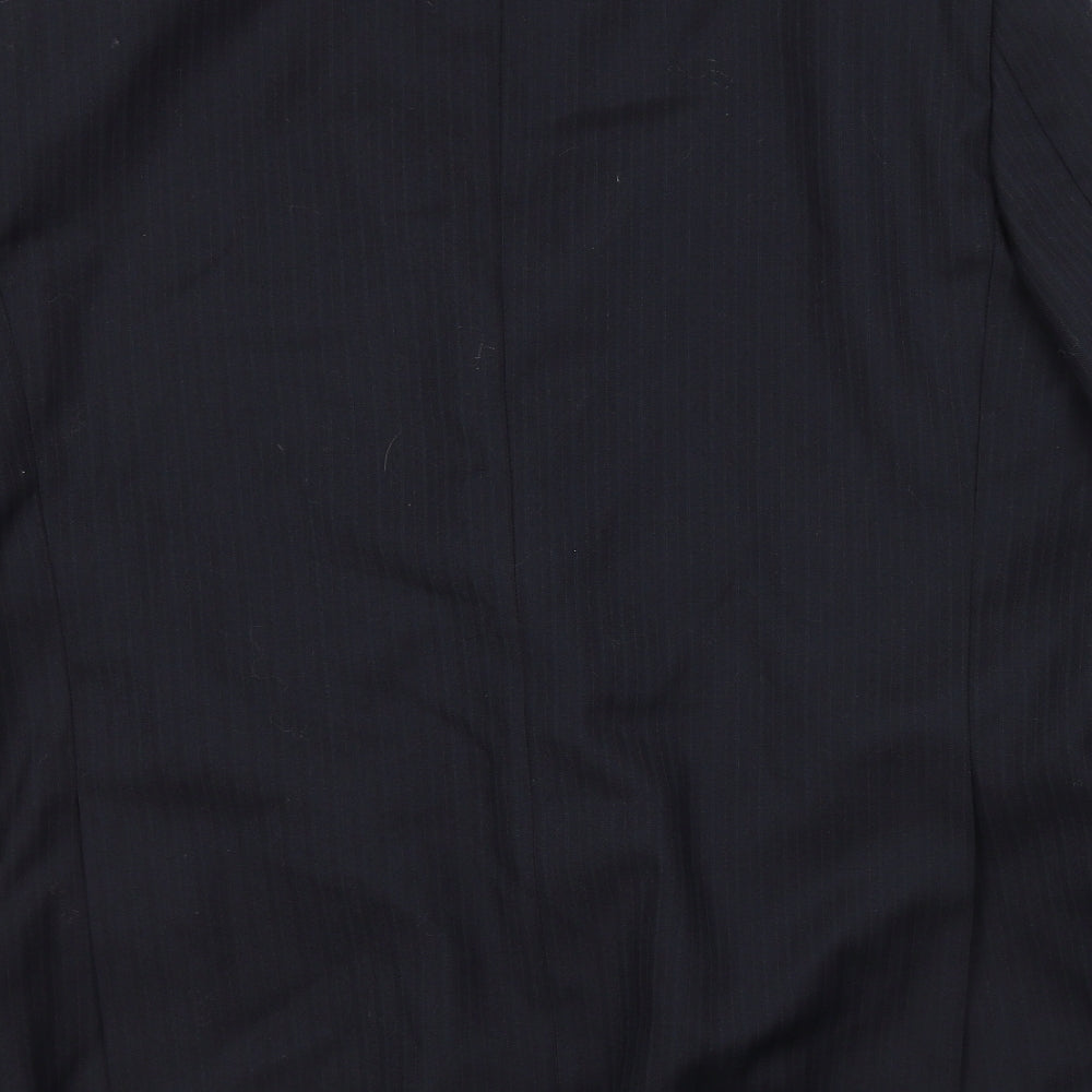Wellington Mens Black  Polyester Jacket Suit Jacket Size 44