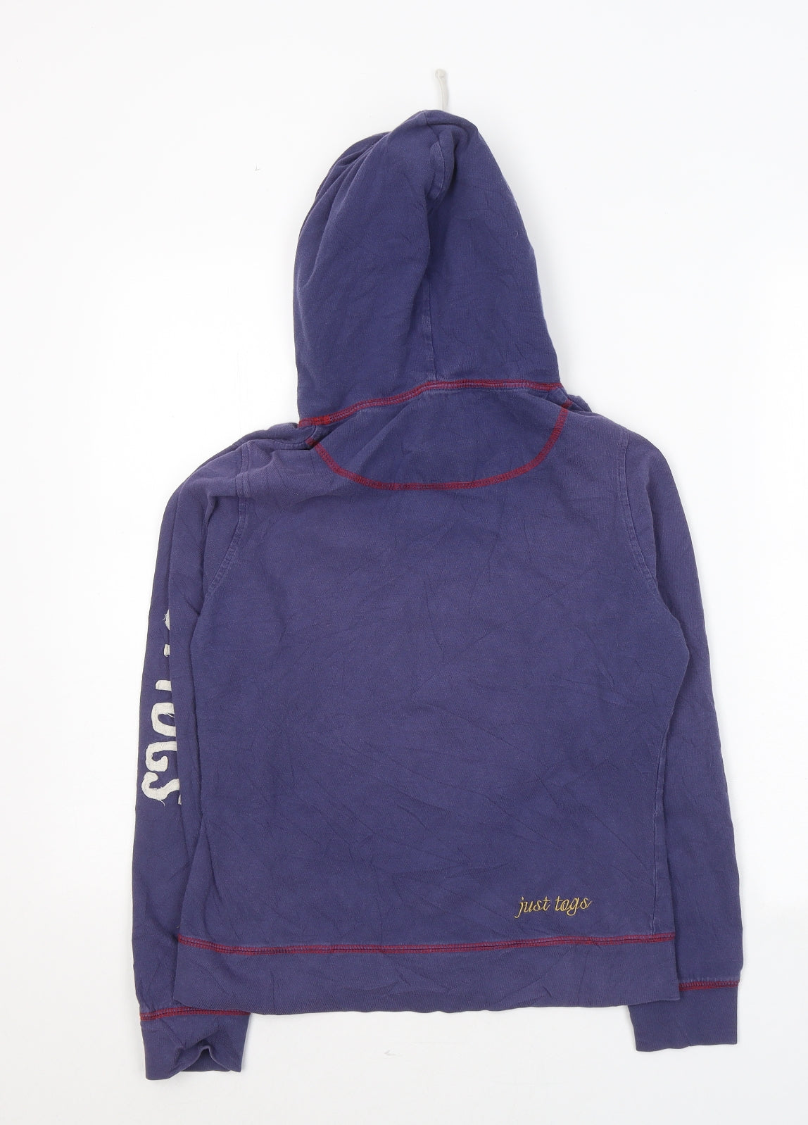 Just Togs Womens Purple  Cotton Pullover Hoodie Size 10  Pullover