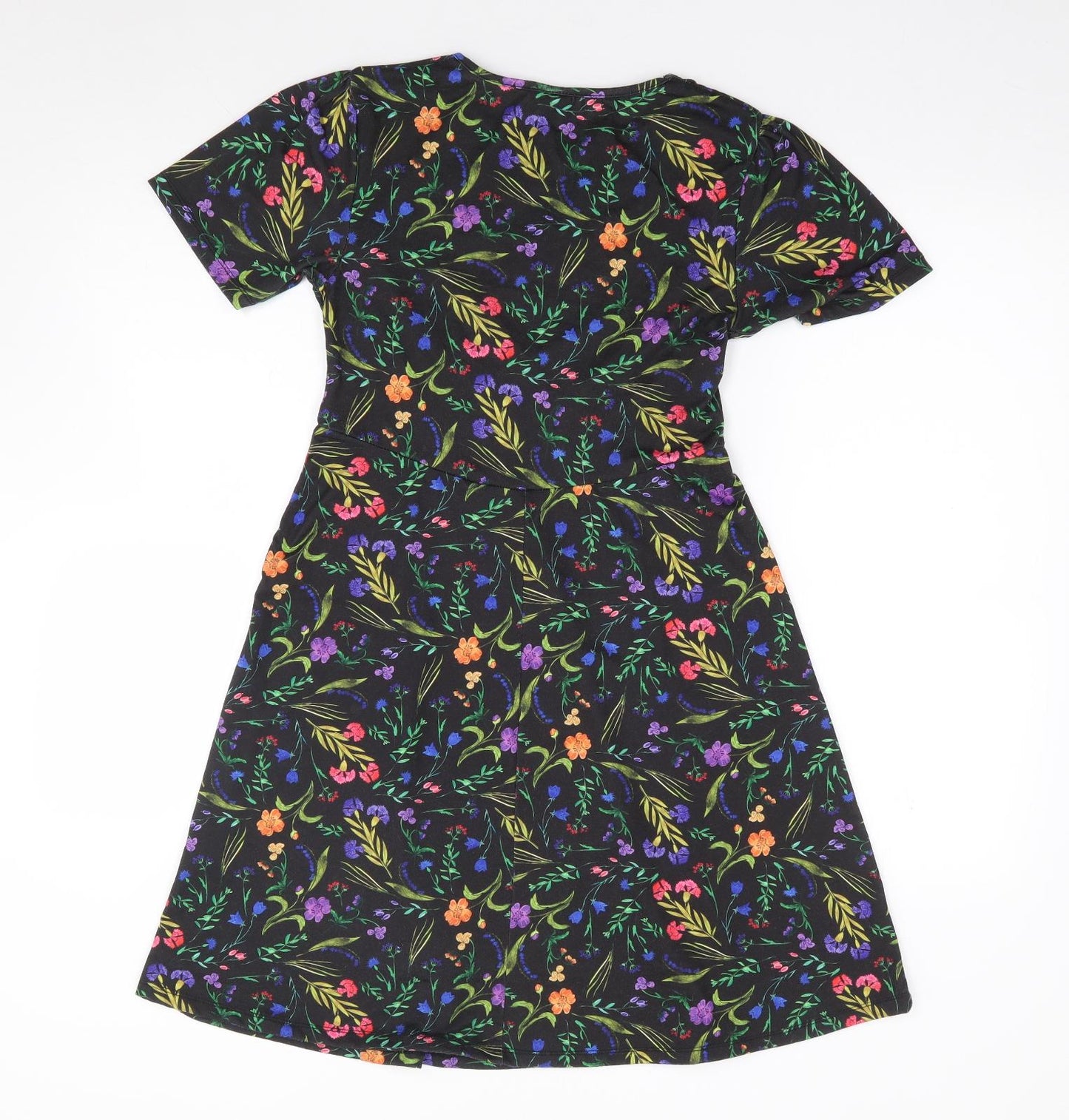 ASOS Womens Multicoloured Floral Polyester Skater Dress  Size 8  Crew Neck Pullover