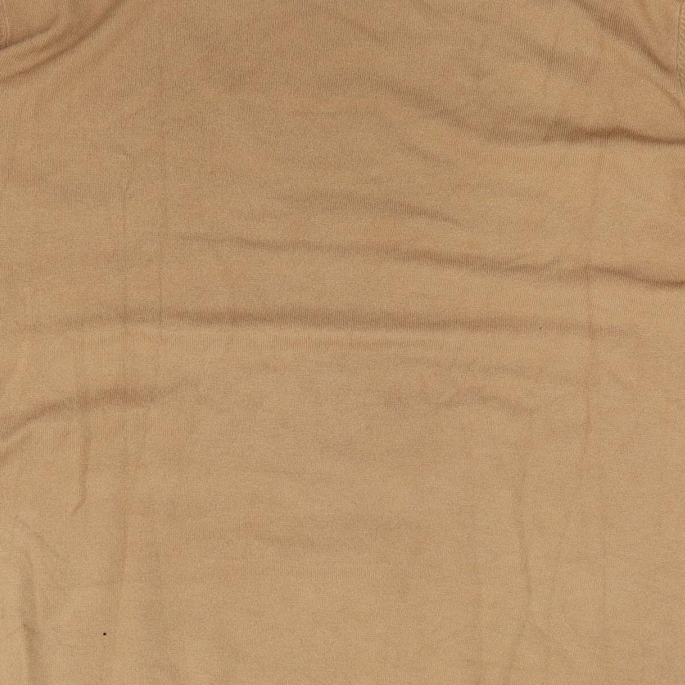 Evis  Womens Brown Crew Neck  Viscose Pullover Jumper Size L