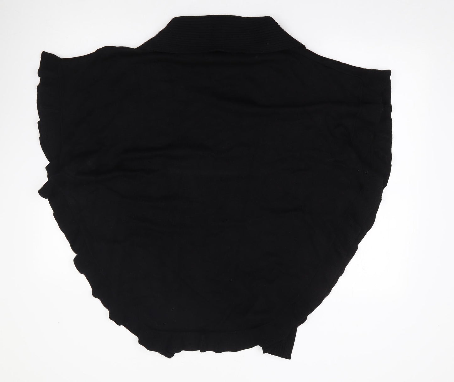 Paramour Womens Black V-Neck  Viscose Cape Jumper One Size