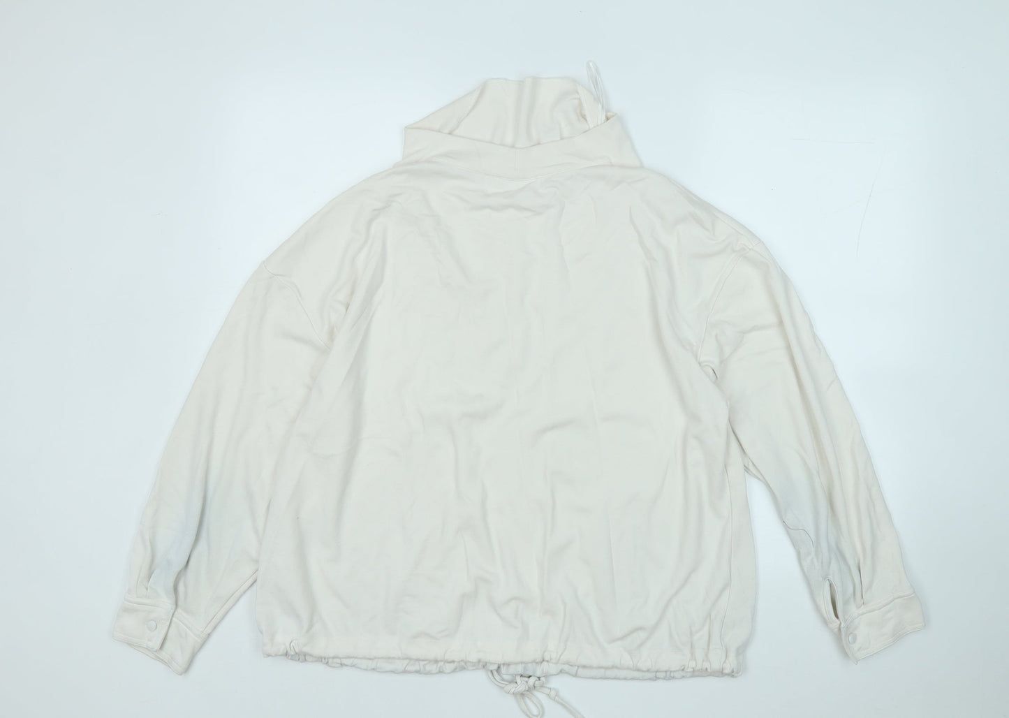 Gallery Womens White  Viscose Pullover Sweatshirt Size XL