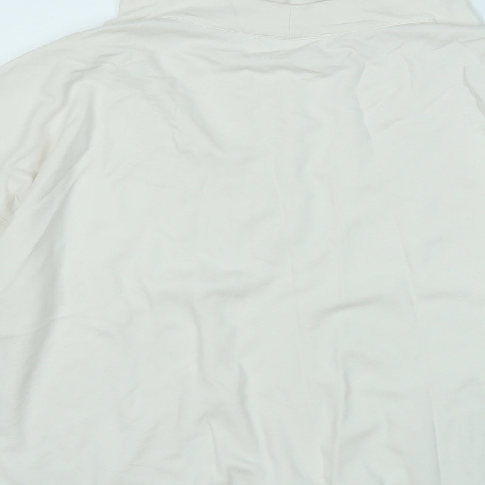 Gallery Womens White  Viscose Pullover Sweatshirt Size XL