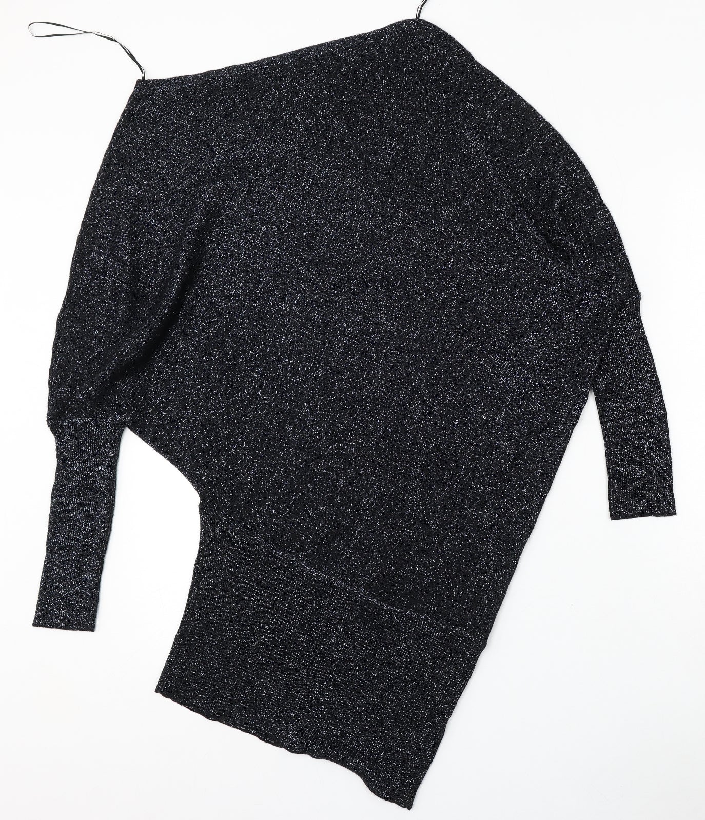 Zara Womens Blue Round Neck  Viscose Pullover Jumper Size S